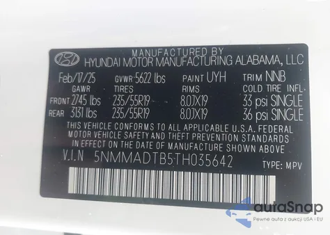 2026 Genesis Gv70 2.5T Select из США, поврежденный, VIN 5NMMADTB5TH035642